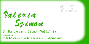 valeria szimon business card